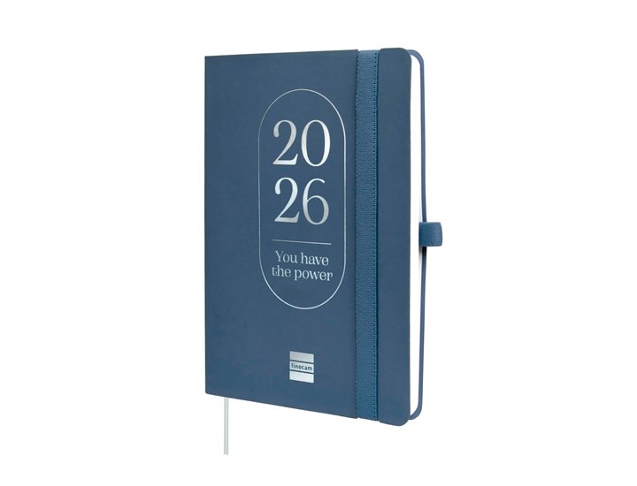 AGENDA 16 MESES ENCUADERNADA 118X168 MM Semana Vista FINOCAM CAPRI POWER AZUL