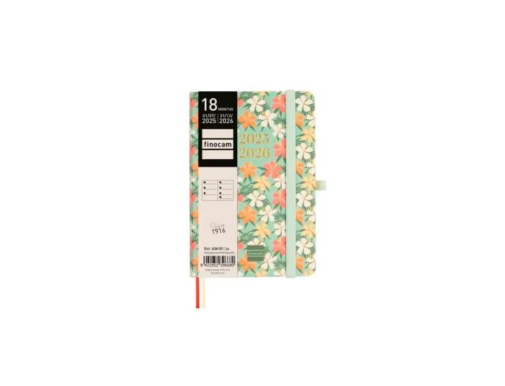 AGENDA 18 MESES ENCUADERNADA 100X150 MM Semana Vista FINOCAM MINIMAL DAISY