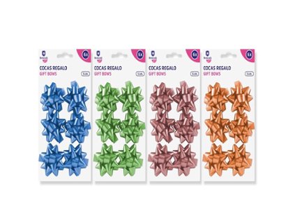 CINTA REGALO COCA 5 CM METALIZADO PACK DE 6 UNIDADES SURTIDOS