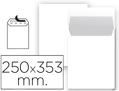 BOLSA BLANCA 250X353 DIN B4 FOLIO AUTODEX