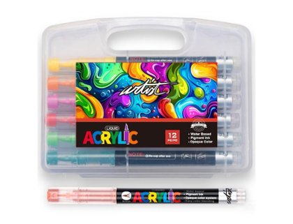 ROTULADOR ACRILICO ARTIST REAL BRUSH SET 12 COLORES