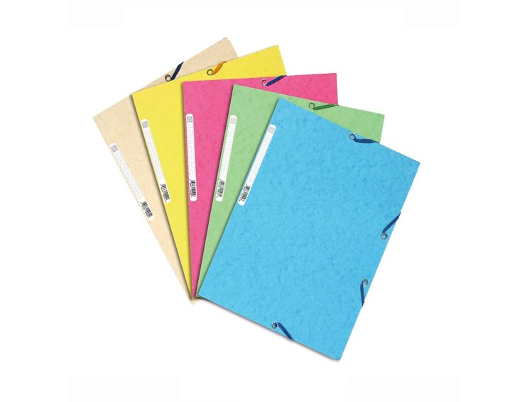CARPETA CARTON DINA4 SOLAPAS CON GOMAS NEODECO COLORES SURTIDOS Exacompta