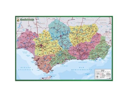 LAMINA DIDACTICA PVC MAPA ANDALUCIA