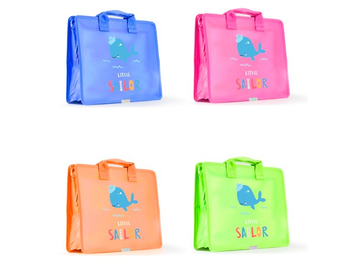 MALETIN INFANTIL LITTLE SAILOR CREMALLERA POLIPROPILENO PERSONALIZABLE COLORES SURTIDOS