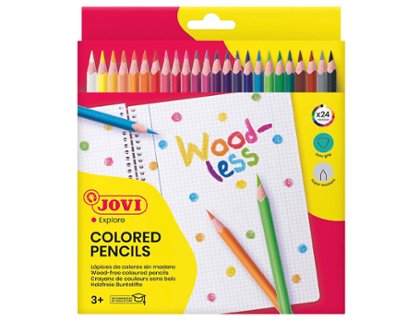 LAPIZ JOVI WOODLESS CAJA CARTON 24 COLORES TRIANGULARES