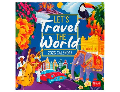 CALENDARIO ALMANAQUE 18x18 LETS TRAVEL THE WORLD