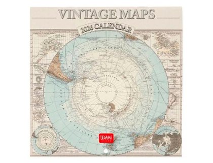 CALENDARIO ALMANAQUE 18x18 VINTAGE MAPAS