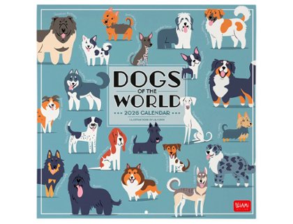 CALENDARIO ALMANAQUE 30X29 DOGS OF THE WORLD