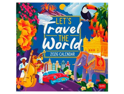 CALENDARIO ALMANAQUE 30X29 LETS TRAVEL THE WORLD CITIES