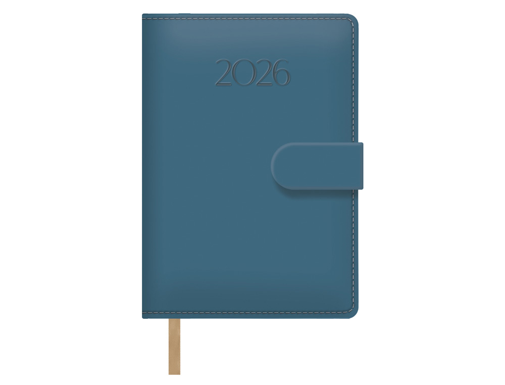 AGENDA ANUAL ENCUADERNADA 125X180 MM DIA PAGINA DOHE PRETTY AZUL