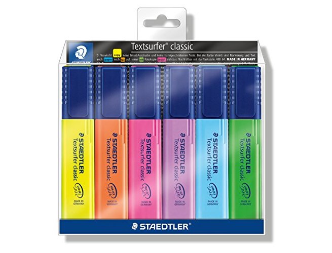 ROTULADOR FLUOR STAEDTLER TEXTSURFER CLASSIC 364 PACK 6 ROTULADORES