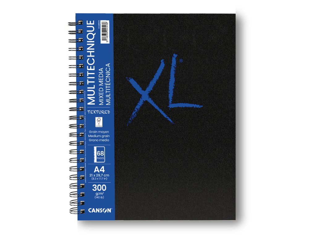 BLOC DE DIBUJO ESPIRAL ESBOZO 148X210MM 300 Gramos 68 Hojas CANSON ART BOOK XL  MIX MEDIA