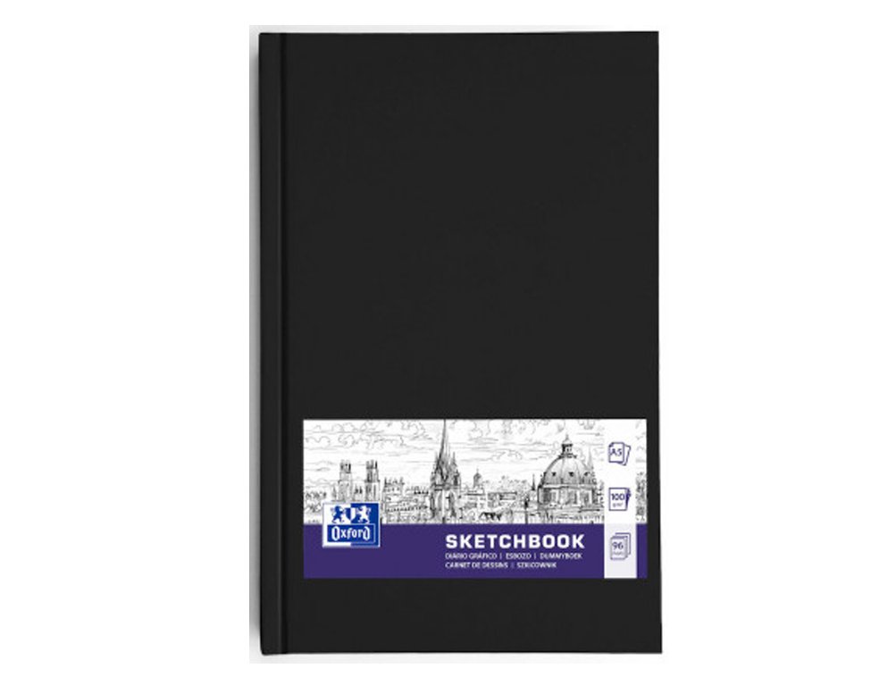BLOC DE DIBUJO SKETCH OXFORD ARTBOOK DINA5 96 Hojas 100 Gramos LISO NEGRO