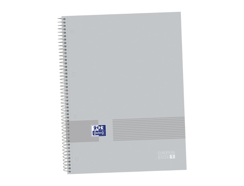 BLOC ESPIRAL OXFORD  and  YOU A4+ 80 Hojas CUADRO 5X5 PURE GREY