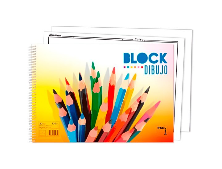BLOC DE DIBUJO 20 Hojas 230X330MM 140 Gramos CON RECUADRO PACSA
