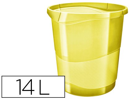 PAPELERA PLASTICO 14 Litros COLOUR ICE AMARILLO