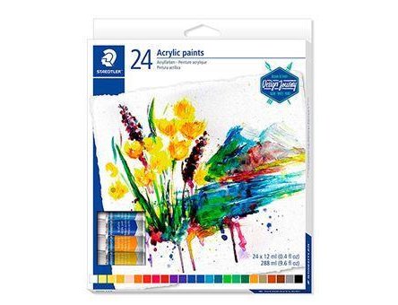 ACRILICO STAEDTLER TUBO 12ml PACK 24 COLORES