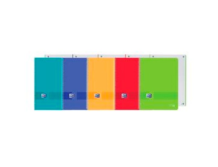 BLOC ESPIRAL DINA5 120 Hojas CUADRO 5X5 mm OXFORD LIVE  and  GO COLORES SURTIDOS