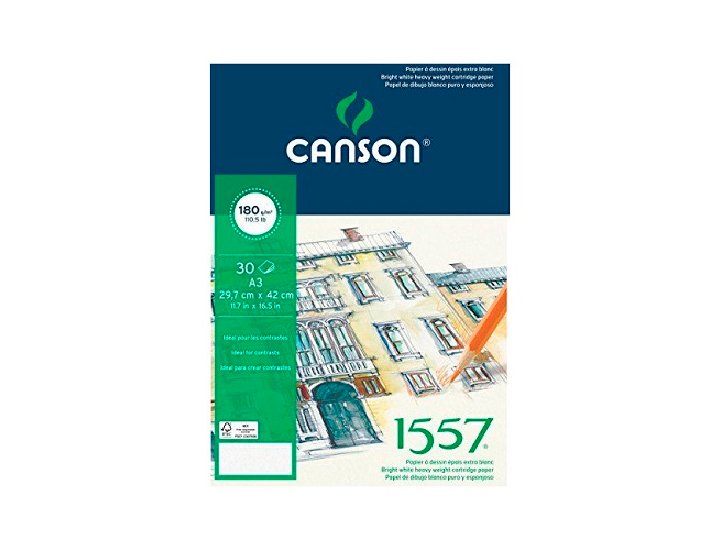 BLOC DE DIBUJO ENCOLADO ESBOZO 297X420MM 180 Gramos 30 Hojas CANSON 1557