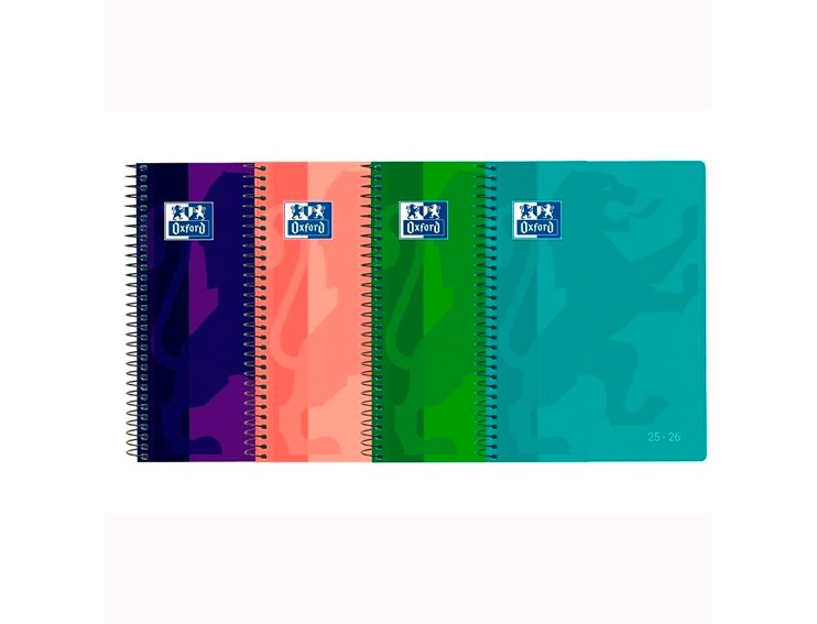 AGENDA ESCOLAR ESPIRAL 150X210 MM SEMANA VISTA TAPA PLASTICO OXFORD SCHOOL