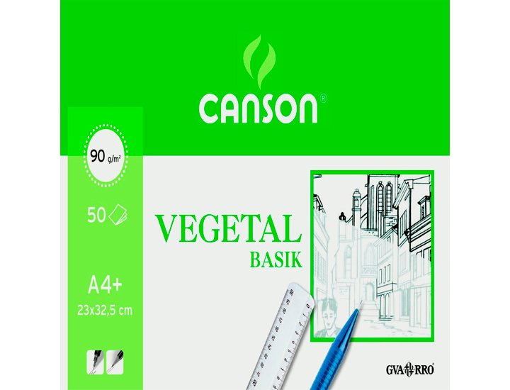 BLOC DE DIBUJO ENCOLADO ESBOZO 50 Hojas 210x297MM 95 Gramos 50 Hojas CANSON PAPEL VEGETAL