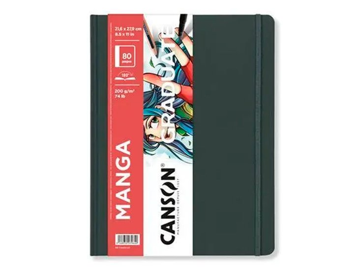 BLOC DE DIBUJO ENCOLADO ESBOZO 216x279MM 200 Gramos 40 Hojas CANSON ART BOOK MANGA GRADUATE ART BOOKS