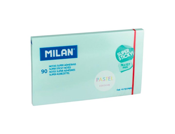 BLOC ADHESIVO 076X127 MILAN PASTEL CELESTE