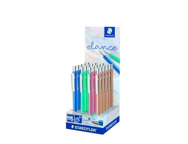 BOLIGRAFO STAEDTLER RETRACTIL CUERPO METAL ELANCE 4 COLORES SURTIDOS