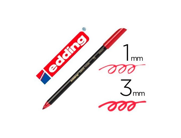 ROTULADOR EDDING N 1200 GLITTER ROJO