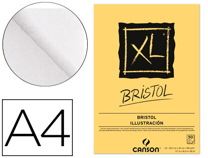 BLOC DE DIBUJO ESPIRAL ESBOZO 210X297MM 180 Gramos 50 Hojas CANSON BRISTOL XL