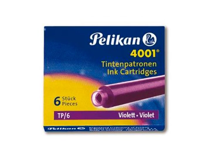 TINTA PELIKAN CARTUCHO CORTO CAJITA DE 6 Unidades VIOLETA