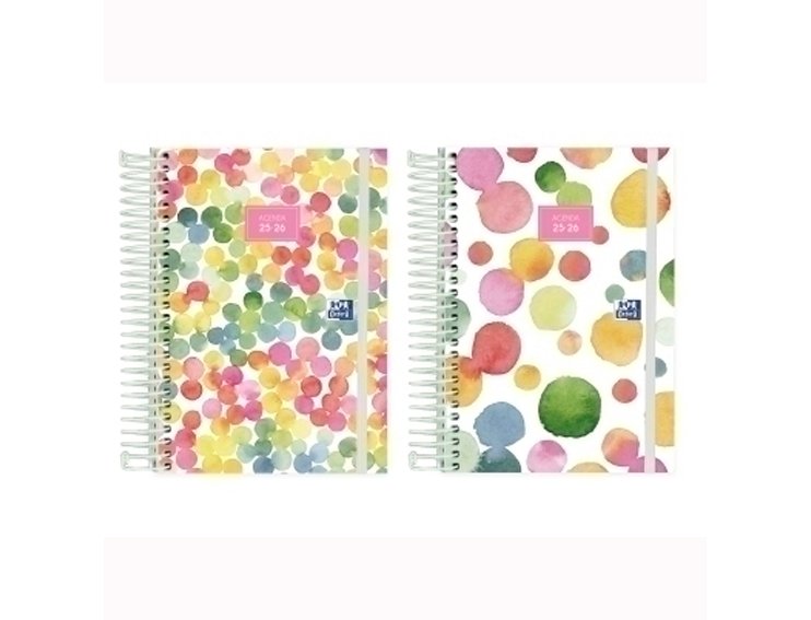 AGENDA ESCOLAR ESPIRAL 120X180 MM OCTAVO DIA PAGINA TAPA EXTRADURA OXFORD JOY