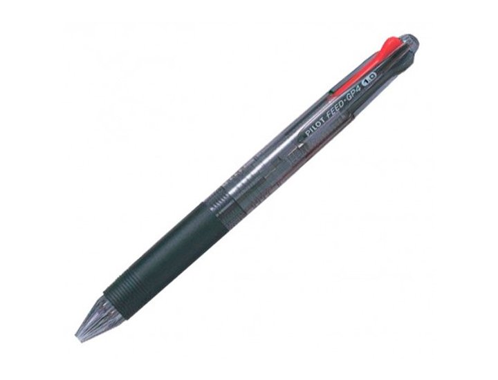 BOLIGRAFO PILOT FEED GP4 4 COLORES NEGRO TRANSPARENTE