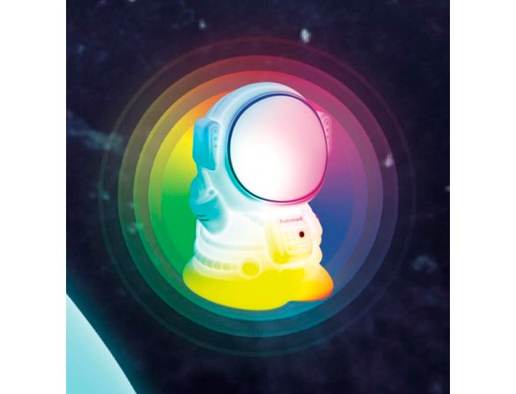 LAMPARA DE MESA SILICONA CAMBIO DE COLOR RGB ASTRONAUTA